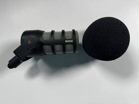 Rode 313038812843 R De Podmic Cardioid Dynamic Broadcast Microphone With Integrated Swing Mount Fo