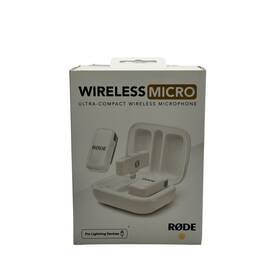 Rode 698813014880 Wireless Micro Lightning Microphone Two Mics With Charge Case White