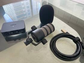 Rode 726667947440 Dynamic Podmic Bundle With Ai-1 Audio Interface And Broadcast Arm