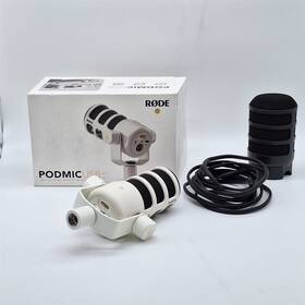 Rode 810160682776 Podmic Usb And Xlr Dynamic Broadcast Microphone White
