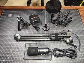 Bai-2u Rode Nt-usb Studio Mic Bundle Sm6 Shock Mount Auray Arm
