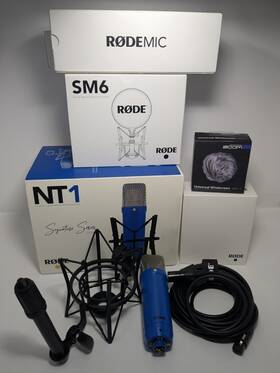 Nt1signaturecobalt Rode Nt1 Signature Series Studio Condenser Microphone Cobalt Pro Audio Tested