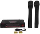 Rwm1201vh Rockville Vhf Wireless Dual Handheld Microphone Mic System New