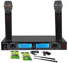 Rwm2602ur Rockville Uhf Dual Rechargeable Microphones For Church Sound 811080024363