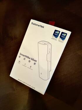 S620 Sabinetek Smart Mike Silver Wireless Bluetooth Lavalier Microphone