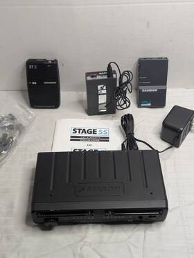 Sw55shq7-11 Samson Stage 55 True Diversity Wireless System Model Sr55 With Accessories