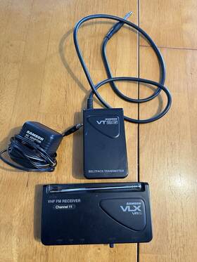 Vlx-vr2 Samson Wireless Guitar Receiver/transmitter Vlxvr2 With Vt2g Belt Pack Transmitter