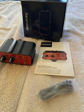 Sr-pax1 Saramonic Two Channel Audio Mixer With Phantom Power Used 1 Time