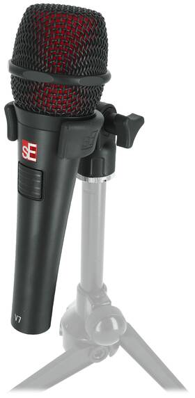 Se Electronics 613826582287 V7 Ptt Handheld Dynamic Microphone With Push-to-talk Switch Clip
