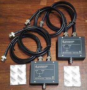 As12 Sennheiser Pair Bnc Antenna Splitter 1 In/2 Out Fits Evolution Wireless Xsw