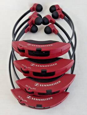 Ri-150 Sennheiser Ri 150 Mono Infrared In-ear Only Wireless Headphones Red / Lot Of 4