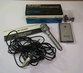 Mc-78dv Sharp Vintage Microphone Cables And Manual Moving Coil Mic