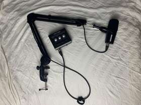 Mv7x Shure 042406738071 Podcast Xlr Microphone Used With Stand Behringer Adapter And Cord