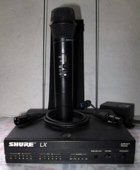 174.845 Shure Lx4-w Sc4-ta 171.845mhz Sm87 Wireless Handheld Microphone And Receiver