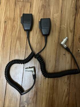 596luc Shure Voice Communication Microphone Push To Talk Lot Of 2