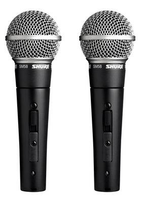 Sm58s Shure 842372160353 Vocal Microphone With On Off Switch - 2 Pack