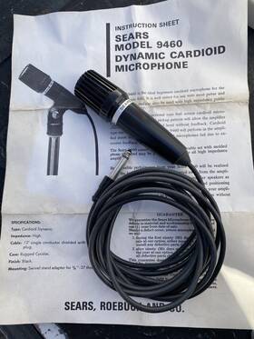9460 Shure Sears Cardioid Microphone