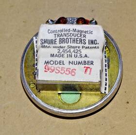 99s556 Shure Model Controlled Magnetic Transducer Microphone Element Nice