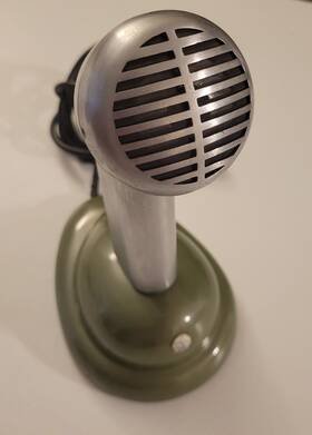 Cr20slt Shure Controlled Magnetic Microphone Rare Desk Base - Untested Vtg