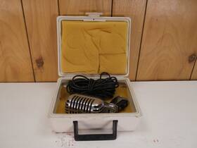 Pe55 Shure Unidyne Dynamic Microphone With Case And Cable Tested