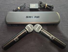 Pg1288uk Shure Wireless Microphone System - Pg88 Receiver 2x Pg58 Mics Tested Working