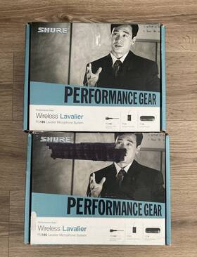 Pg185-m7 Shure Pg14/pg185-m7 2x Pg185 Wireless Lavalier Mic Systems Black.. Tested