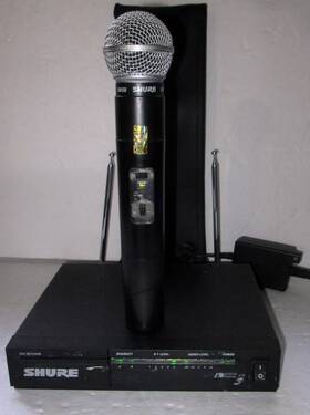 208.200 Shure Sc4-cv Lx2-cv Mhz Sm58 Wireless Handheld Microphone And Receiver