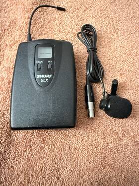 Sd4ulx1 Shure Ulx 1wireless Bodypack Transmitter With Lavalier Microphone Black And Clip
