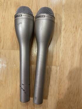 Sm61 Shure Lot Of 2 Omnidirectional Dynamic Microphones