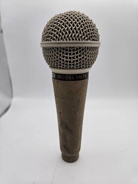 Sm78 Shure Beige Dynamic Cardioid Polar Patern Microphone Working Condition
