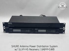 Ulsx4-j1 Shure Antenna Power Distribution System With Slx4-h5 Receivers Ua844 Swb