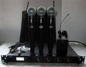 Ulxd4q-v50 Shure 1 X Ulxd1 Wl185 3 Ulxd2-v50 Sm58 Wireless Microphone System