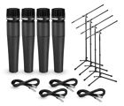 Sm57 Sm57kit4 Shure Mic Four Pack With Cables Stands