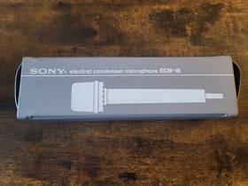 Ecm-18 Sony Electret Condenser Microphone In Original Box With Paperwork