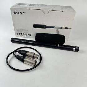 Ecm-674 Sony Shotgun Type Wired Electret Condenser Microphone Tested Working