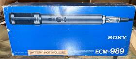 Ecm-989 Sony Vtg Untested Stereo Condenser Microphone Box