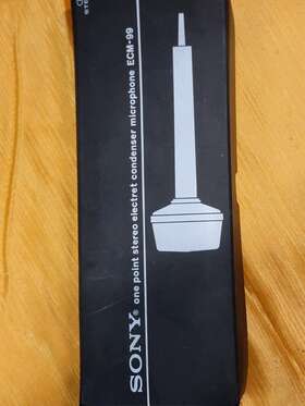 Ecm-99 Sony Vintage One Point Stereo Electret Condenser Microphone With Case
