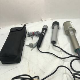F-25s Sony Lot Of 3 Sonymicrophones With Case And 1 Earphone