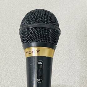 F-v55 Sony Original Vtg Dynamic Microphone Mic Japan Imp 6000 Gold Black