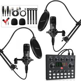 Sr-av83s-2 Squarock Black Podcast Equipment Bundle For 2 A2-k2