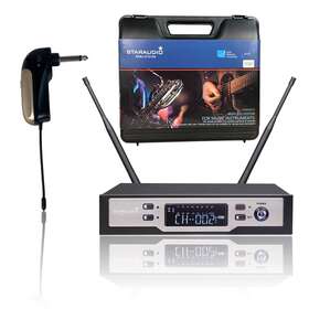 Smu-0101m Staraudio 1ch Wireless Uhf Guitar Microphone Reciever Straight Pug Angled Plug Mic