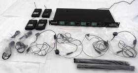 Smu-4000b Staraudio Star Audio 4ch Uhf Lapel And Headset Wireless Microphone System 4 Bodypacks