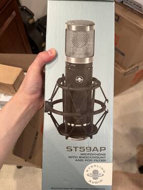 St59ap Sterling Audio Condenser Microphone Shockmount Pop Filter Multi-pattern