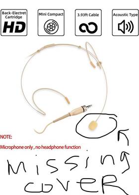 Sj-1710 Sujeetec Double Earhook Headset Mic For Sennheiser Wireless Hand Free No Microphone Cover