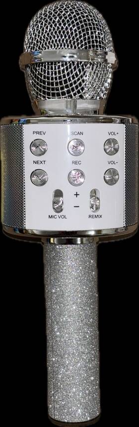 Supersonic 639131709041 Supersonic-wireless Bluetooth Microphone With Built-in Hi-fi Speaker Silver