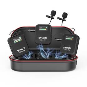 Synco 050132170140 Wireless Lavalier Mic System G2 A2 Pro Dual Channel 656ft Transmissio