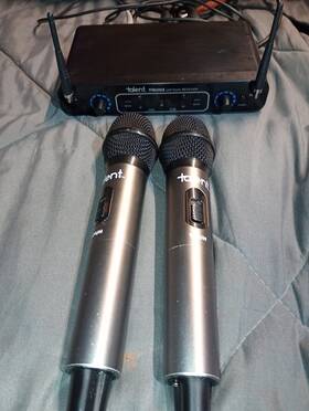 Twuh2 Talent Sound & Lighting Wireless Uhf Dual Handheld Microphone System
