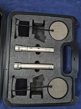 Tm-pc1-2 Tascam Matched Pair Pencil Condenser Mics Case And Shock Mounts