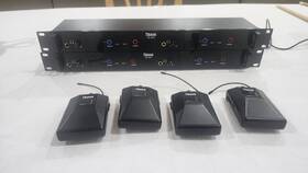 Tb-224 Tbaxo Wireless Microphone Receiver Selectable Channels 4 Bodypacks