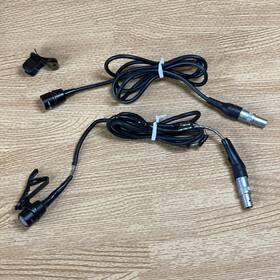 Telex Wlm-200 Vtg Pair Omnidirectional Electret Lapel Microphones Lemo Connector